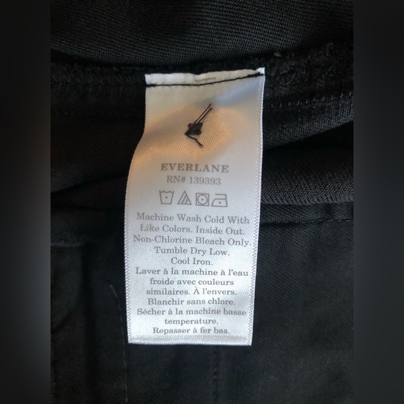 NEW Everlane Womens The TENCEL™ Relaxed Chino Pants Soft Slouchy Black 6 - Picture 15 of 16